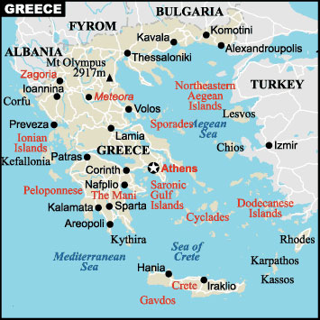 map of greece