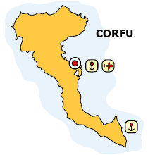 corfu map